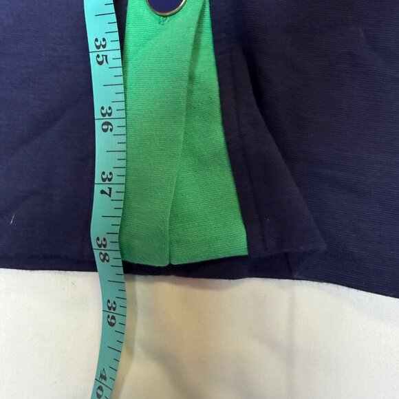 Lilly Pulitzer Navy & Green Belted Long-Sleeve Dress XL EUC - Picture 9 of 10